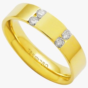 ALIANÇA AU AM RETA 4 BRILH 6 PTS 2 FILEIRAS L=5 A=1,8 RI=4 