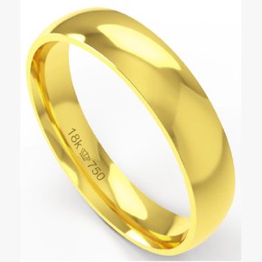 ALIANÇA BAULADA ANAT. L-4.5MM/A-1.50 AMARELO