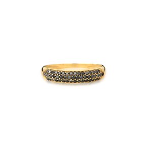 Anel Aparador em Ouro Amarelo com Diamantes Black