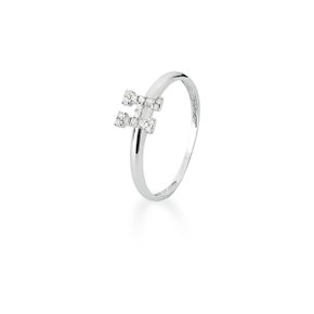 Anel Hype em Ouro Branco com Diamantes