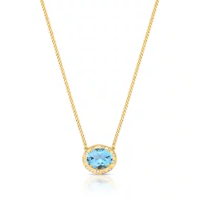 COLAR OURO AM 18K COLEÇÃO TOP OVAL 8X6 E 13 BRIL 0,7 PT 