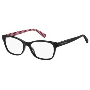 OCULOS ARMAÇÃO PRETO LISO/ROSA LISTRADO DENTRO CHRY PRETO