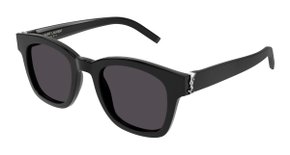 Óculos de Sol Saint Laurent SLM124 001 Preto/Preto 49-22-145 Autêntico