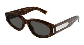 Óculos Saint Laurent Havana SL 618 Round Sunglasses | Fashion Eyewear
