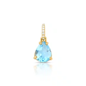 PINGENTE AU AM 18K GOTA 10X8 TOP E 7 BRILH 0,7 