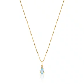 PINGENTE AU AM GOTA 6X4 TOP AZUL E 1 BRILH 0,5 PTS AMARELO
