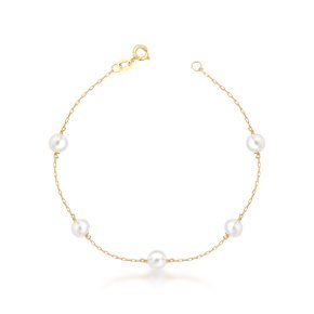 Pulseira Pérolas em Ouro Amarelo