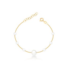 Pulseira Pérolas em Ouro Amarelo