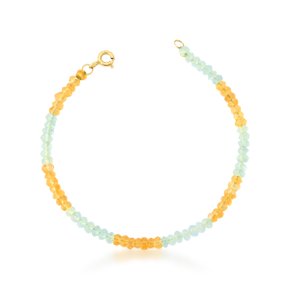 Pulseira em Ouro Amarelo com Topázio Azul e Citrino