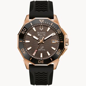 Relógio Bulova Marine Star Masculino Silicone Marrom 98b421n