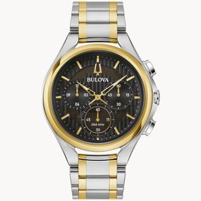 Relógio Bulova Curv Masculino Aço Prateado e Dourado 98A301N