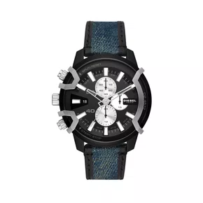 Relógio DIESEL Grifeed Preto e Prata com Jeans DZ4572B1