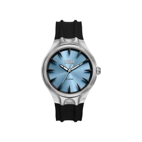 Relógio Diesel Streamline Masculino Análogo Silicone preto com prata e azul DZ2216B1 A1PX