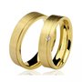 Aliança de Casamento Ouro 18k Reta Anatomica Friso Lateral. 