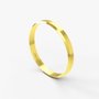Aliança de Casamento Ouro 18k Reta Lateral Esquinada (2,7mm)