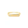 Anel em Ouro amarelo de chapa com diamante