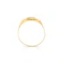Anel em Ouro amarelo com letra Personalizado com zircônia.