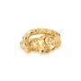 Anel em Ouro Amarelo Pantera com Esmeraldas e Diamantes