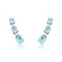 Brinco Ear Cuff Lanzara em Ouro Branco com Topázios Swiss e Diamantes