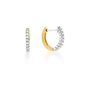 Brinco em Ouro Branco e Amarelo com Diamantes
