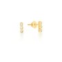 Brinco em Ouro Amarelo com Diamantes em Fileira