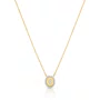 COLAR AU AM 18K COM 28 BRILHANTES 0,5PTS AMARELO