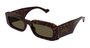 OCULOS GUCCI HAVANA LARGO LATERAL PRETO
