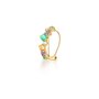 Piercing Lanzara em Ouro Amarelo com Esmeralda, Diamantes e Pedras Brasileiras