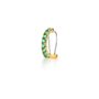 Piercing Lanzara em Ouro Amarelo e Branco com Esmeraldas