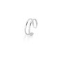 Piercing Fio Duplo em Ouro Branco