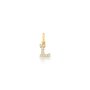 Pingente Letra L Mini em Ouro Amarelo com Diamantes