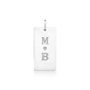 Pingente Placa Ouro Branco retangular masculino personalizado