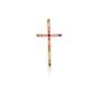 Pingente Cruz Roy em Ouro Amarelo com Safiras