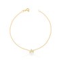 Pulseira Letra A em Ouro Amarelo com Diamantes