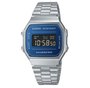 REL.CASIO VINTAGE /AÇO COM FUNDO AZUL ESCURO