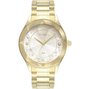 Relogio Technos feminino dourado grande com cristais 2036MND/1K