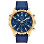 RELOGIO BULOVA MARINE STAR DOURADO AMOST AZUL/BORRCOURO AZUL