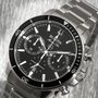 RELOGIO BULOVA MARINE STAR PRATA AMOST PRETO
