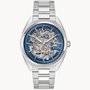 RELOGIO BULOVA SURVEYOR AUTOMATICO PRATA AMOST AZUL