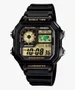 Relógio Casio Standar Preto Digital Amarelo AE-1200WH-1BV