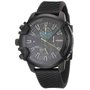 RELOGIO DIESEL AÇO PRETO CRONOGRAFO PULS SILICONE