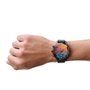 RELOGIO DIESEL CX CHUMBO MOSTR. LARANJA PULS COURO PRETA