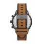 RELOGIO DIESEL GRIFFED GRAFITE COM COURO MARROM