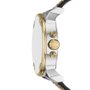RELOGIO DIESEL MR. DADDY PRATA E DOURADO COM COURO MARROM