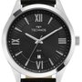 RELOGIO TECHNOS CLASSIC CAIXA AÇO PULS.COURO